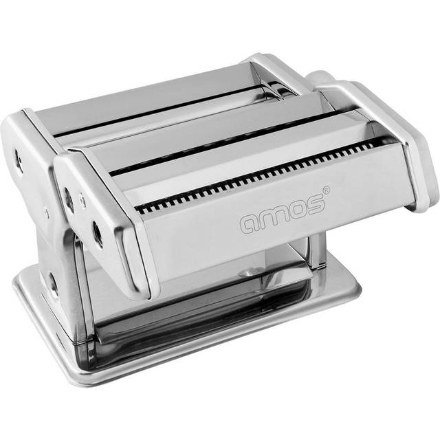 AMOS 3 in 1 Stainless Steel Pasta Maker Machine - Silver - 20 x 20 x 15cm