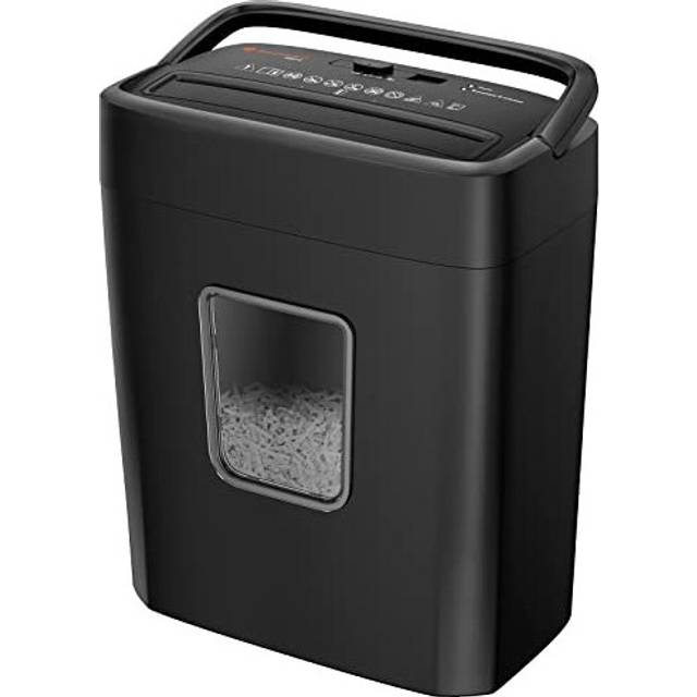 Bonsaii 6 Sheet P-4 Micro Cut Shredder, Paper Shredder for Home Use, Shreds Credit Cards/Staples/Clips for Small Home Office Use, Portable H