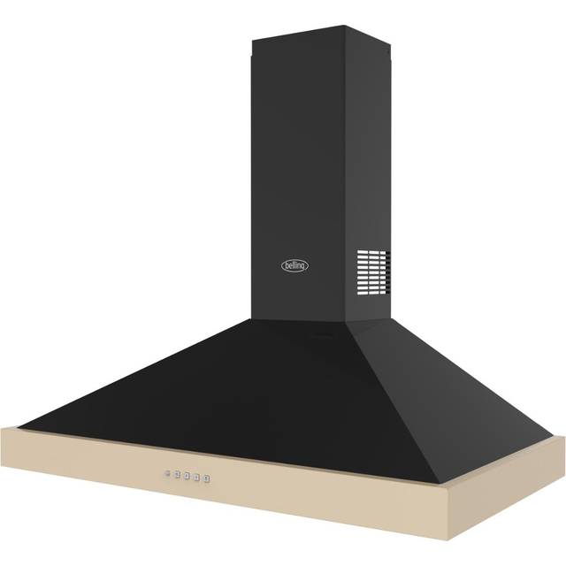 Belling BEL Farmhouse Chim 90PYR 90cm Chimney Cooker Hood - Cream