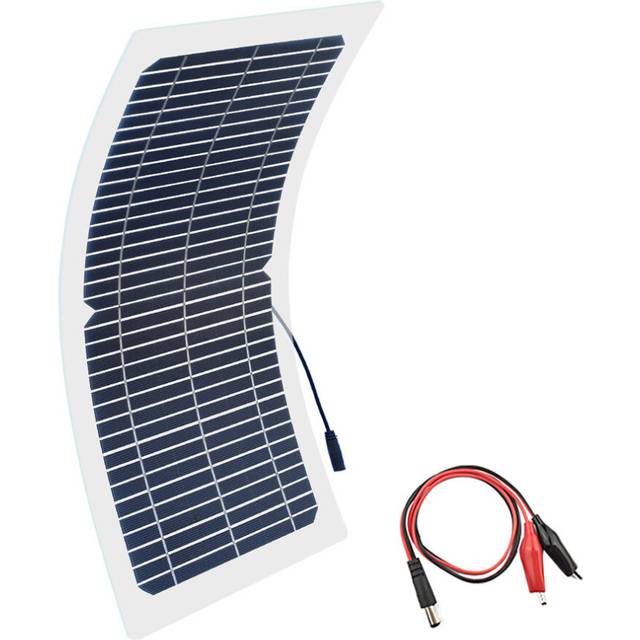 Top. BOGUANG 18V 10w solar panel kit Transparent semi-flexible Monocrystalline solar cell DIY module outdoor connector DC 12v