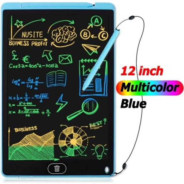 (Blue 12in color) 12 inch Writing Board Drawing Tablet LCD Screen Writing Digital Graphic Tablets Electronic Handwriting Pad