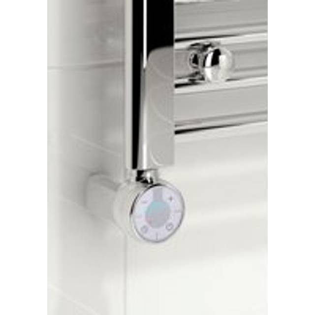 Kudox 400W Straight Thermostatic Towel Rail 500x1100mm, Black - KTR400STRTH5X11MB - 349935