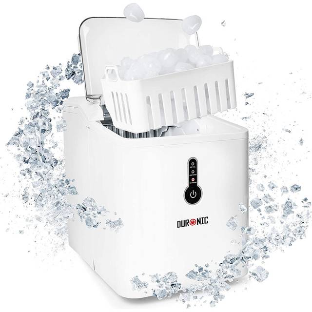 Duronic ICM120 Ice Maker, Automatic Ice Cube Machine, Make 12kg/26.5lbs per 24 Hours, 1.5L Water Tank, 600g Ice Basket 120W, Makes Ice in 7 Minutes