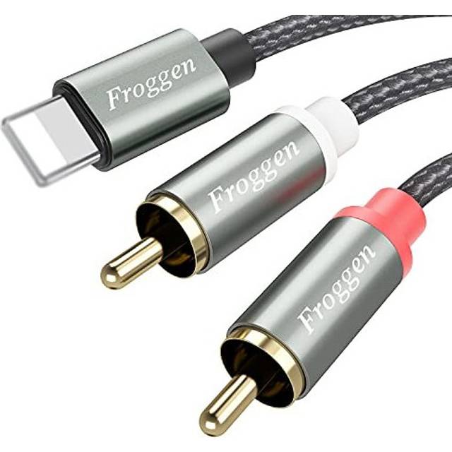 Froggen RCA-kabel cinch till telekabel smartphones ljudkabel HiFi Aux Chinch-kabeladapter för surfplattor, hemmabio, smartphones, stereosystem, högtalare, TV etc. (1M)
