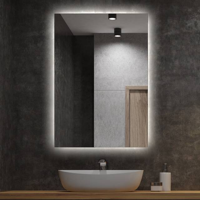 Kena Lighted Wall Mounted Bathroom Mirror (100 H x 70 W)