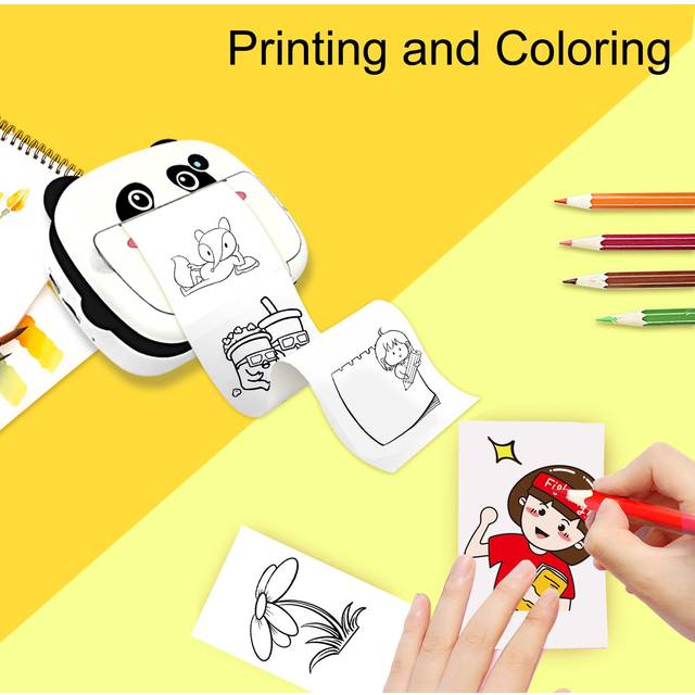 Portable Children Instant Thermal Print Camera 2.4 Inch Screen 1080P Digital Camera Photo Selfie