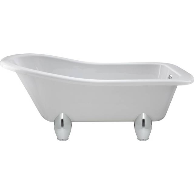 Brockley 170cm x 73cm Freestanding Soaking Bathtub - White (170cm H x 73cm W)