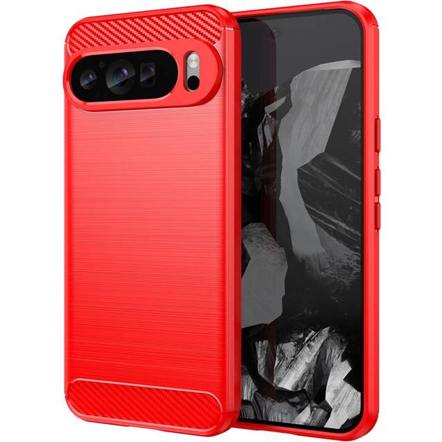 EIDERWOOD Google Pixel 9 Pro XL Brushed Carbon Skal - Röd