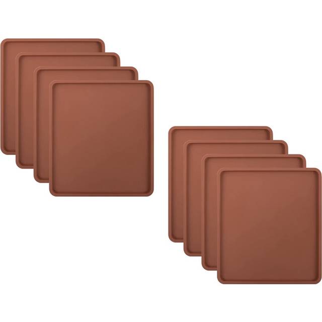 8PCS Silicone Dehydrator Mats with Edge - Silicone Sheets Compatible , Nonstick Silicone Tray Liner, High Temperature