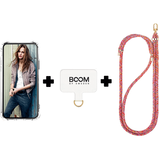Boom Galaxy S20 Ultra Skal med Halsband - RedMix