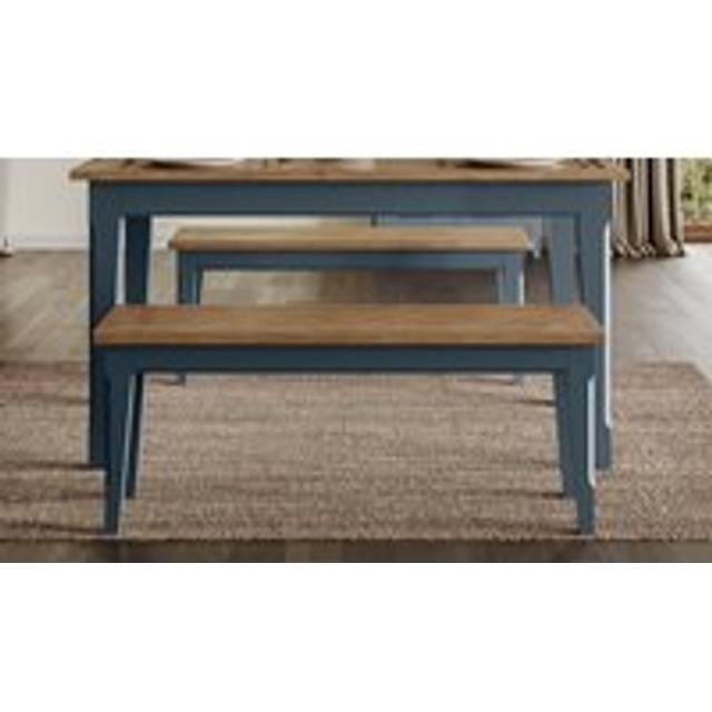 Molly and Milo London Cobalt Crest Collection Dining Bench (130), Blue