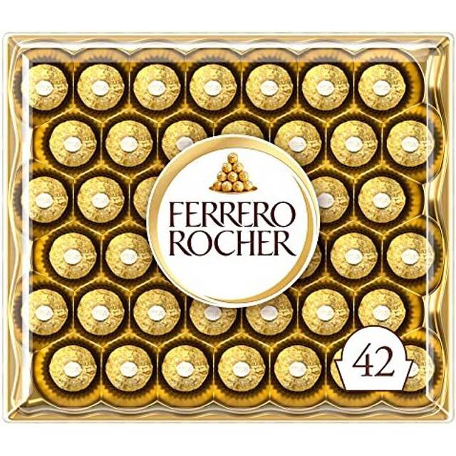 Ferrero Rocher Pralines, Chocolate Gift, Wedding Gifts, Gifts for Women, Birthday Gifts for Men, Chocolate Hamper, Covered in Milk Chocolate and Nuts,
