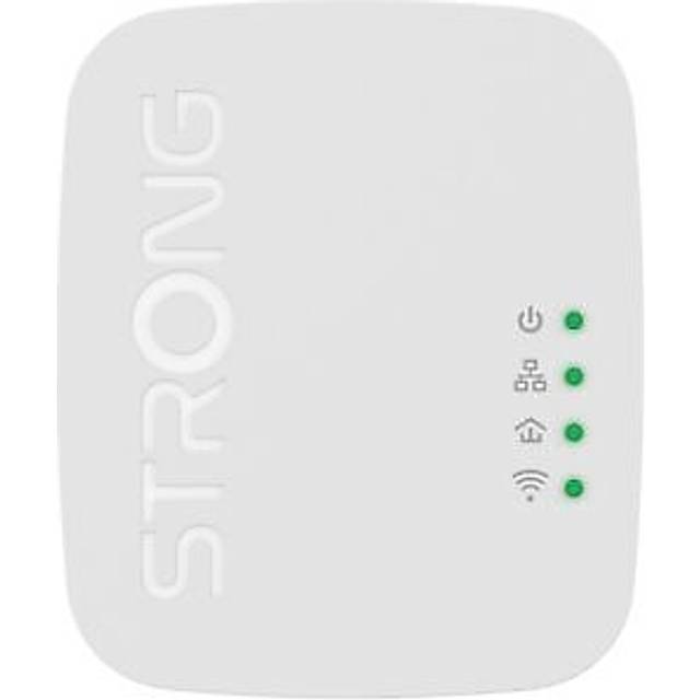 Strong powerlwf600duomini av600 wireless powerline kit, wifi n300 uk plug