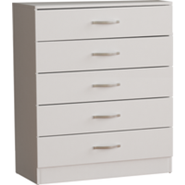 Riano 5 Drawer Chest of Drawers - White