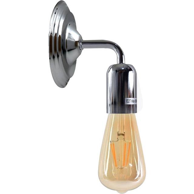 Industrial Vintage Retro Polished Sconce Wall Light Lamp Fitting Fixture - Chrome