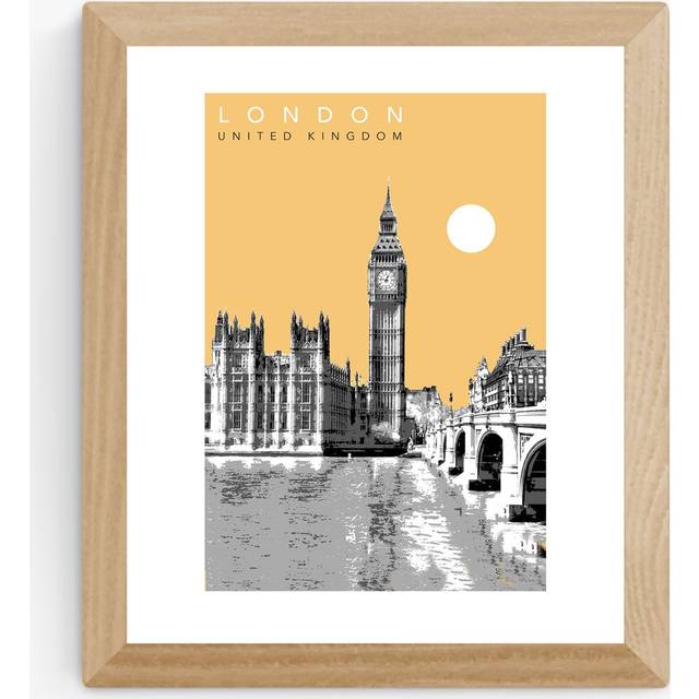 EAST END PRINTS Becks Norf Design 'London' Framed Print