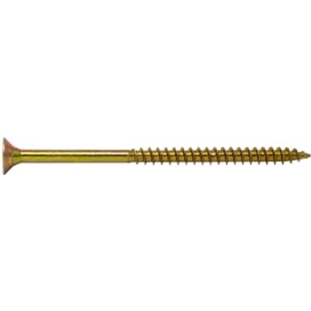 Wickes Single Thread Zinc & Yellow Screw - 4 X 40mm Pack Of 25