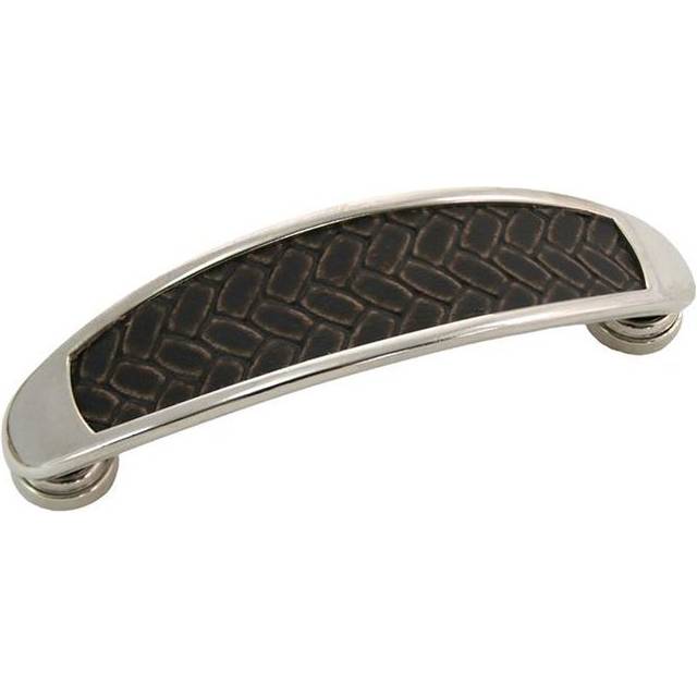 3.5 in. Arch Pull - Polished Nickel & Brown