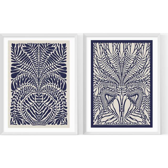 EAST END PRINTS Alisa Galitsyna 'Foliage' Framed Print, Set of 2