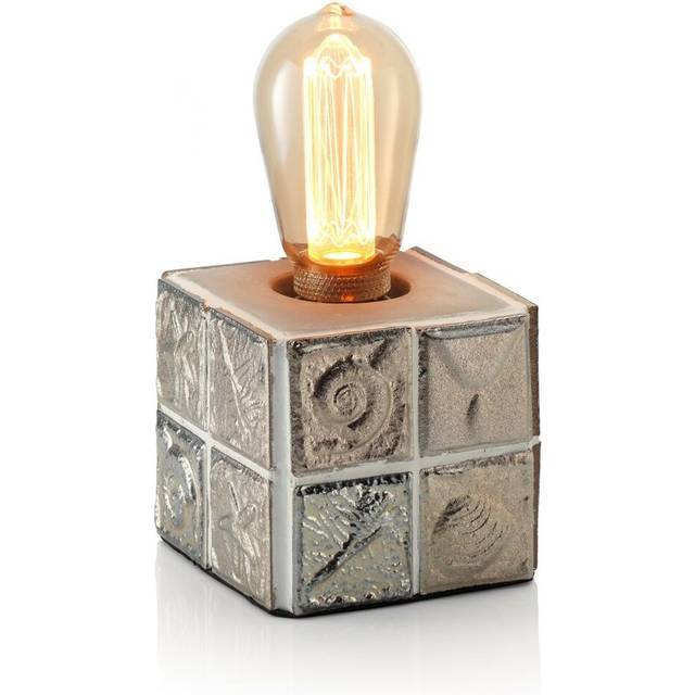 Felipe 10cm Table Lamp Base - Silver (10cm H X 10cm W X 10cm D)