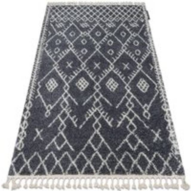 Rugsx - Carpet berber tanger B5940 grey / white Fringe Berber Moroccan shaggy grey 180x270 cm