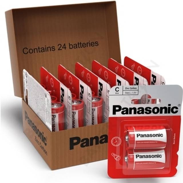 Panasonic Zinc C LR14 Batteries | 24 Pack