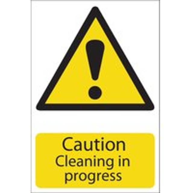 Draper Caution Cleaning in Progress Sign 200mm 300mm Standard