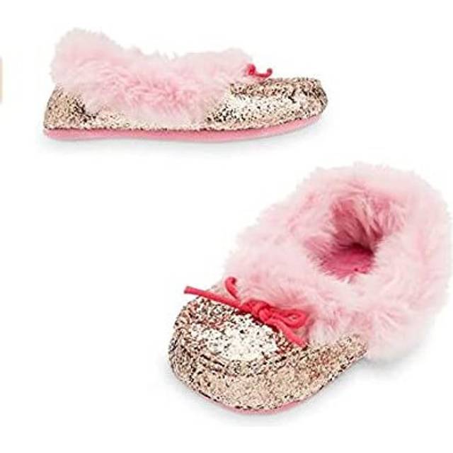 Princess Fur Slippers for Girls Kids Indoor Shoes UK SIZE 6/7 EU 23/24