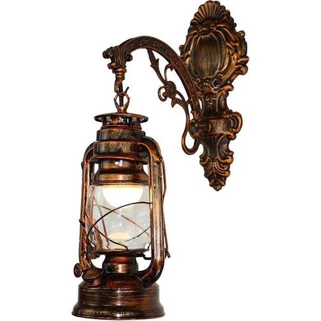 Vintage LED Wall Lamp Barn Lantern Retro Kerosene Wall Light European Antique Style