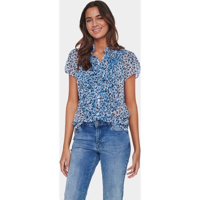 Saint Tropez - Blus LiljaSZ Crinkle SS Shirt - Blå