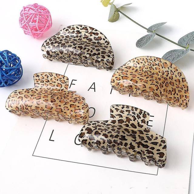 4psc Acrylic Hair Clip, Romantic Luxury Classic Sweet Hair Clip
