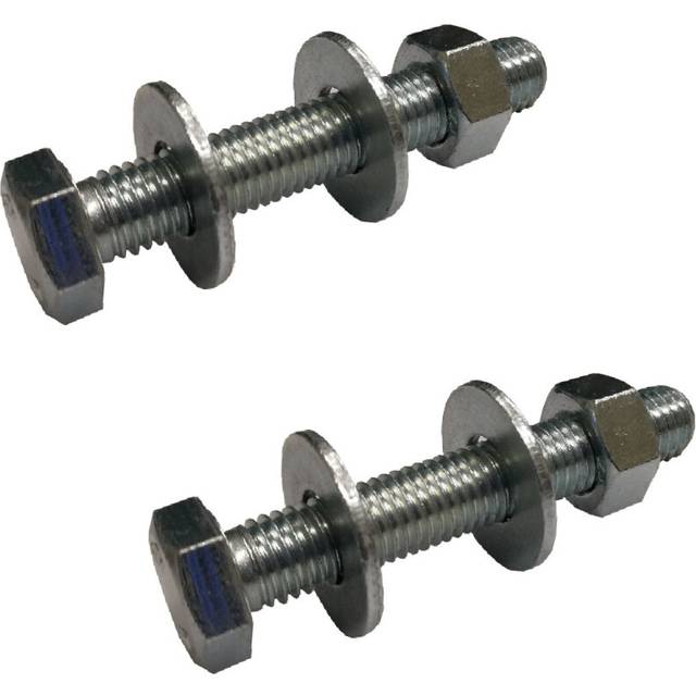 Set screw bolts m16 with washers & steel nuts, fully threaded hex head bzp