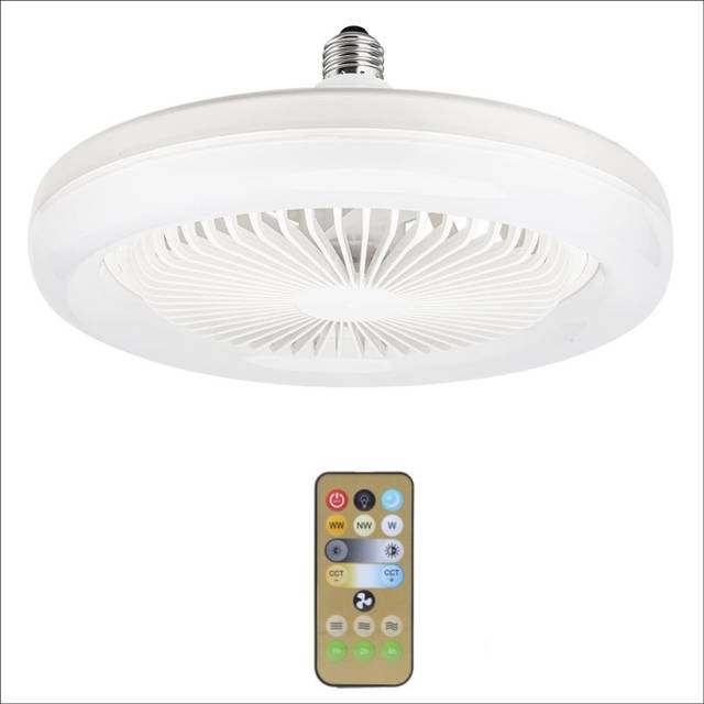 30W Ceiling Fan with Integrated Lights E27 Remote Lighting Bedroom Living Room Switch Control Home Lamp a