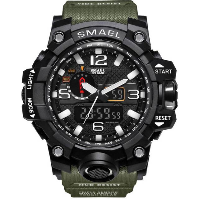 Men&#39;s Watches Men LED Digital Quartz Watch Waterproof All Black Military Sport Man Clock