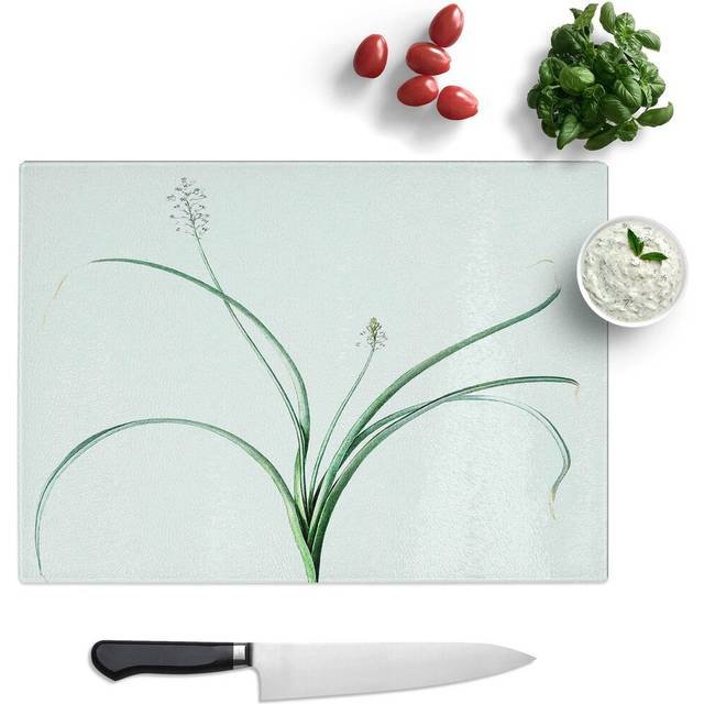 Tempered Glass Roman Hyacinth Flowers by Pierre-Joseph Redoute Chopping Board (39 cm W x 28.5 cm L)