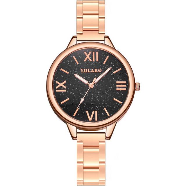 2 Pcs Ladies Steel Strip Watch Women Simple Mirror bracelet Quartz Wristwatch