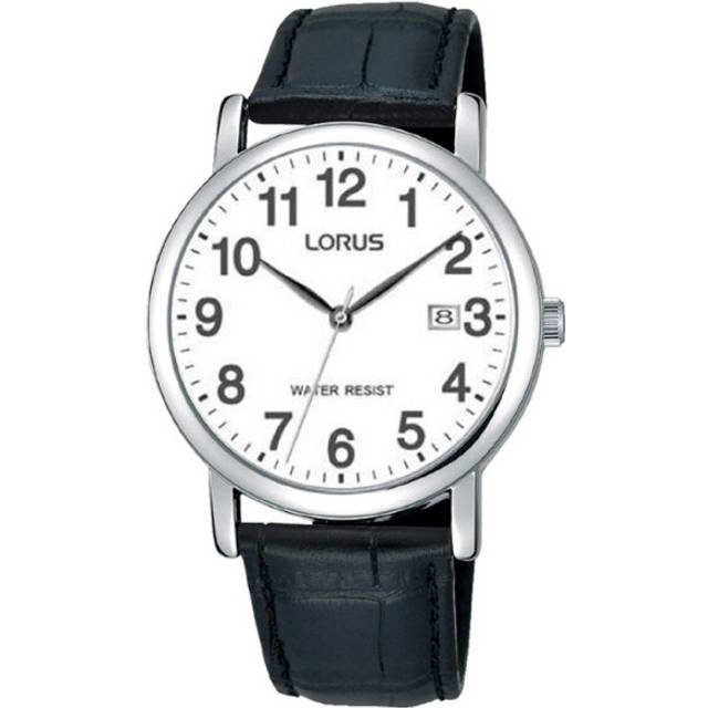 Lorus gents black leather strap mens watch rg865cx9 , brand with tag .
