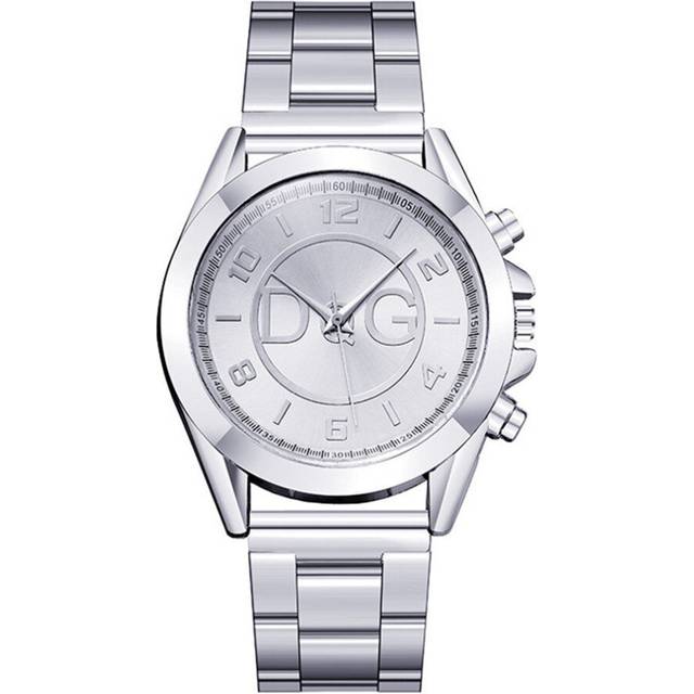2 Pcs Women Watches Simple Bead Dial Ladies Bracelet Watch Casual Stainless Steel Quartz Wristwatch