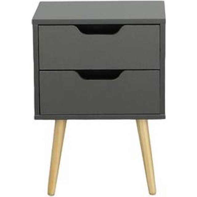 Progressive Furniture Dreamy Two Drawer Nightstand in Gray