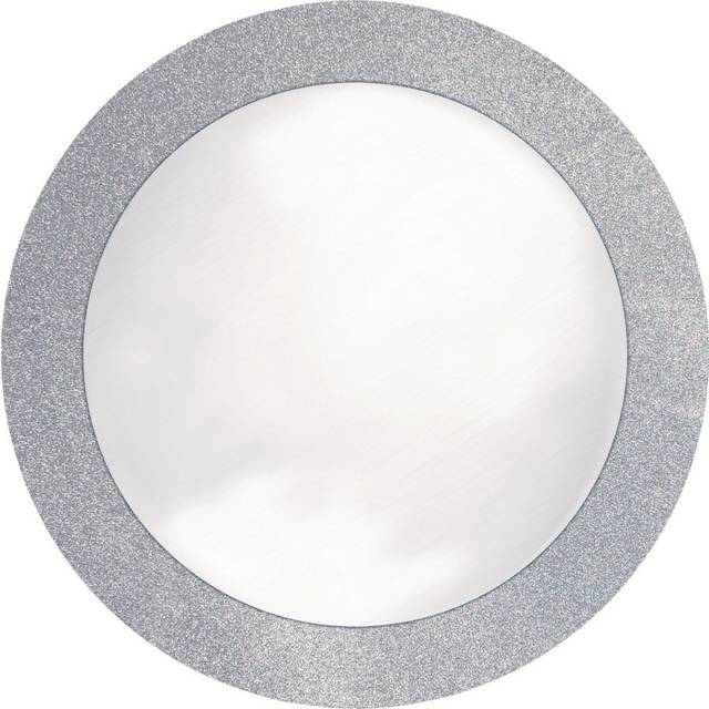 creative converting glitz Silver Round Paper Placemats with 2 glitter Border  8 count