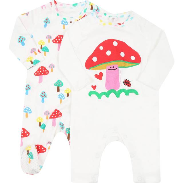 Stella McCartney Kids Baby set of 2 printed cotton onesies - multicoloured (M 18)
