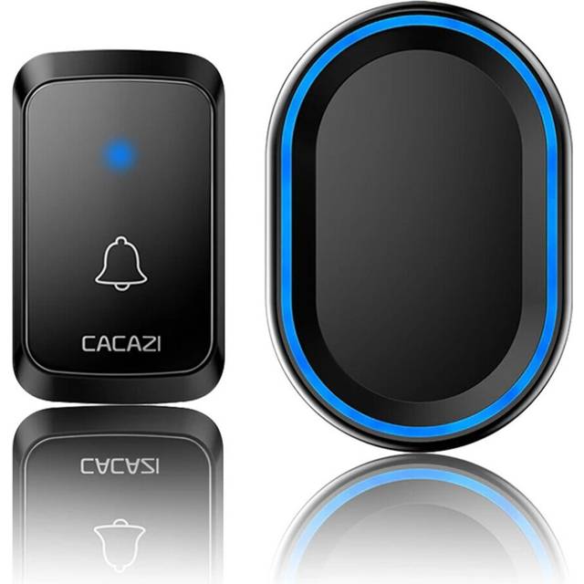 CACAZI A80 Wireless Doorbell 300M Remote Waterproof Door Ring Bell 60 Chimes 5 Volume 0 110DB US EU Plug Door Bell