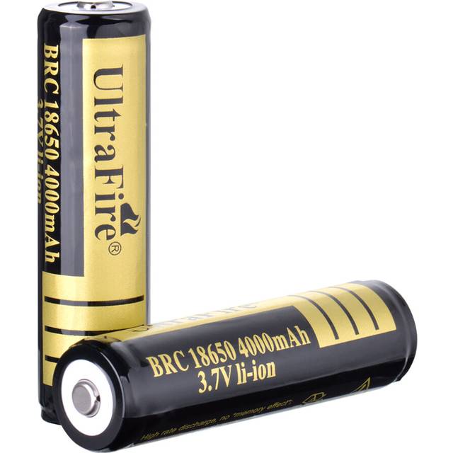 2X 18650 4000mAh power battery 3.7v rechargeable Li-on battery