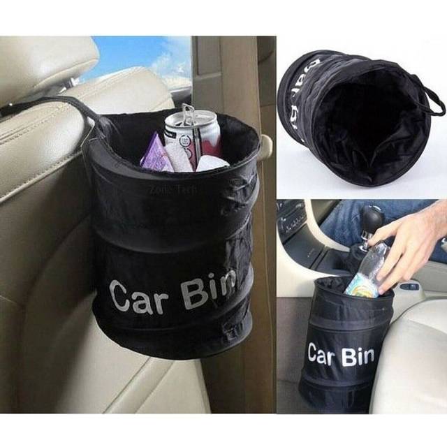Car Trash Bag Foldable Waterproof Hanging Storage Bag