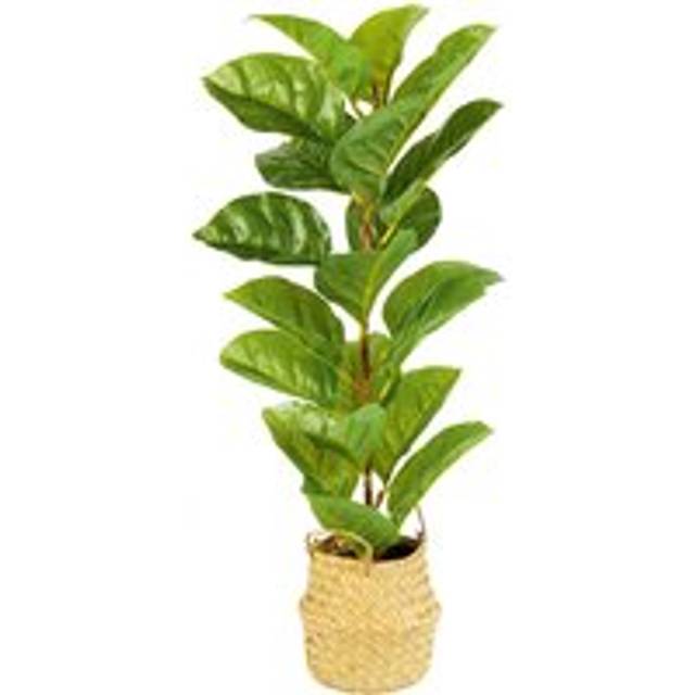 The Outdoor Living Company Artificial Decorative Tree in Straw Basket 66cm, Green