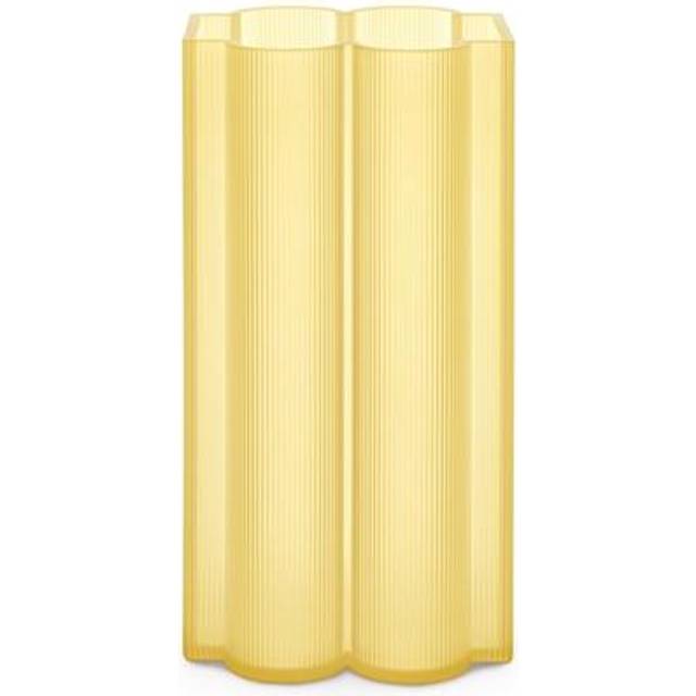 Kartell - Okra Vase H 34cm - gelb/lxbxh 18x18x34cm - yellow (34.0 x 18.0 x 18.0cm)