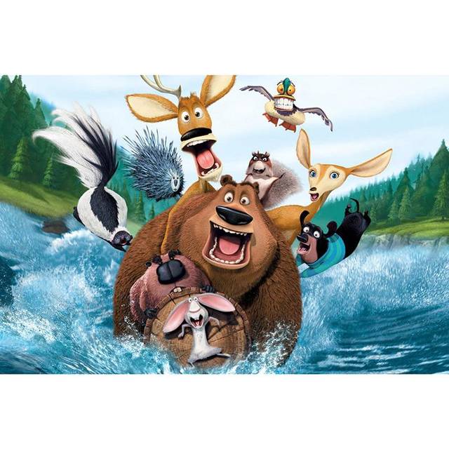 Diamond Painting Round Drill Mosaic Pasted Canvas Cross Stitch Crafts Needlework Cartoon Animals 20X30CM