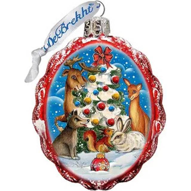 Christmas at The Forest Glass Ornament, Christmas Decor - 773035 Art by G.DeBrekht - Designocracy