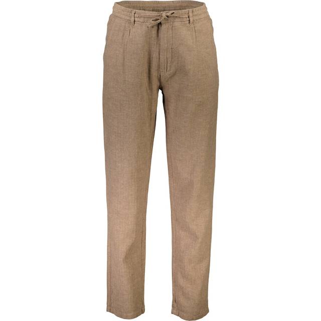 Lindbergh Linen Blend Herringbone Pants Herr Casual Byxor Stl. L - Från Magasin - Dk Stone (L)