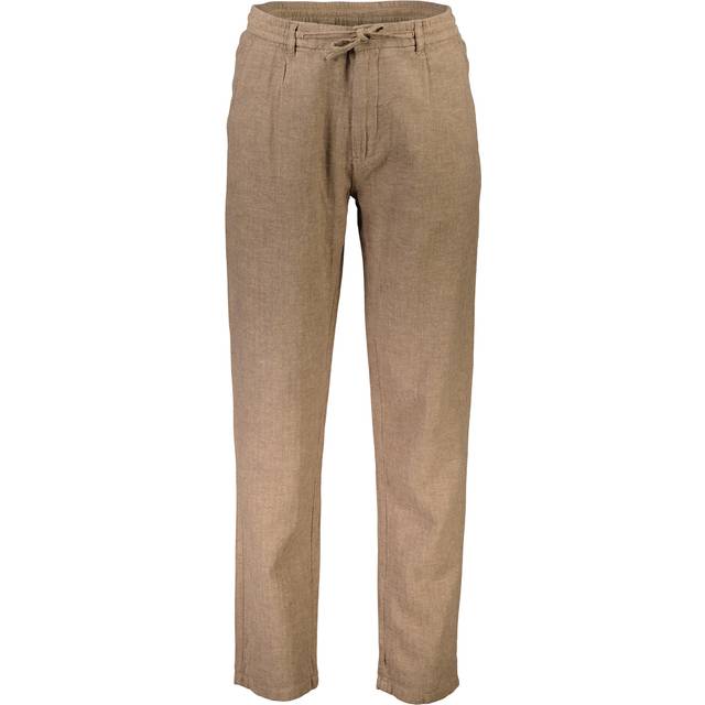 Lindbergh Linen Blend Herringbone Pants Herr Casual Byxor Stl. XL - Från Magasin - Dk Stone (XL)